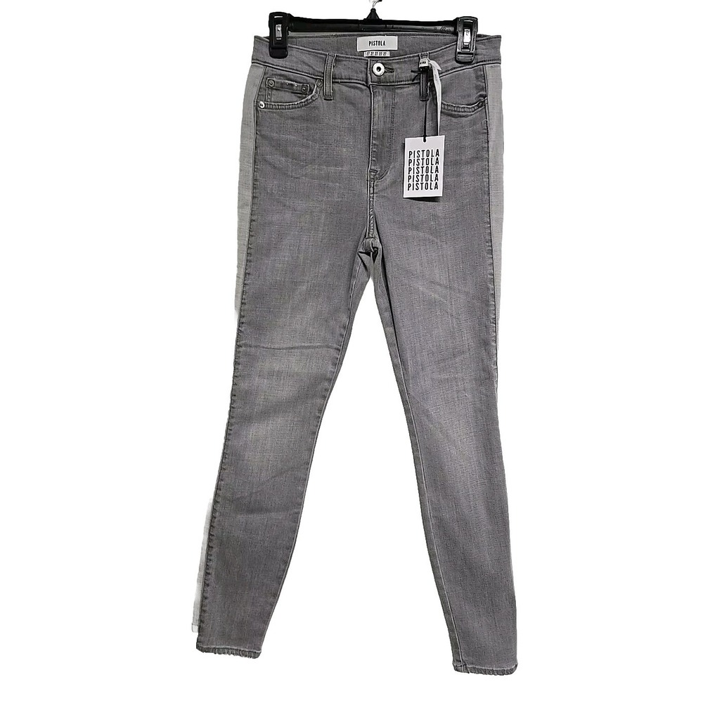 Pistola Denim Aline High Rise Skinny Jeans Stretch‎ Light Gray Women's Size 27